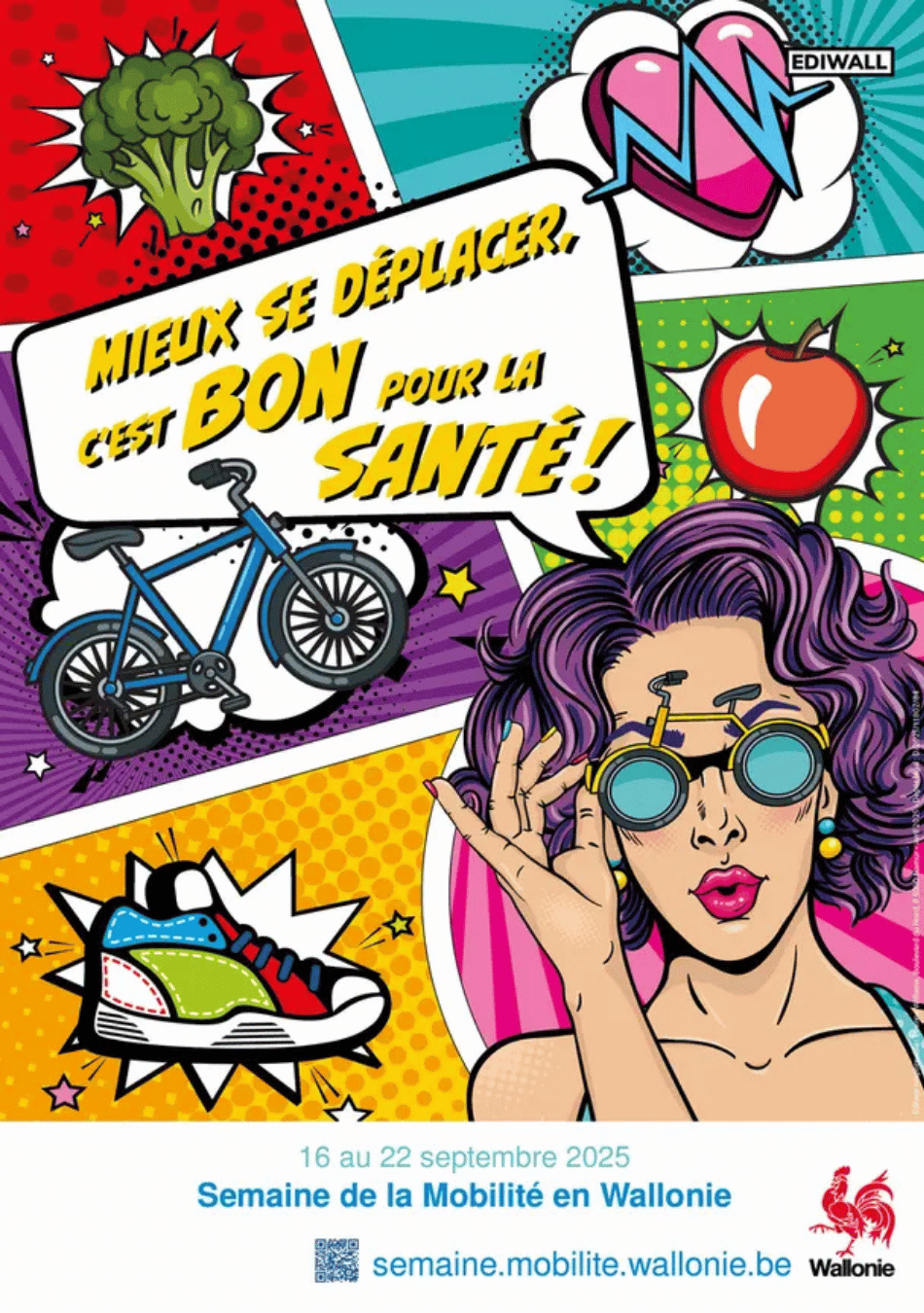 affiche promotionnelle pour la semaine de la mobilité de septembre 2025