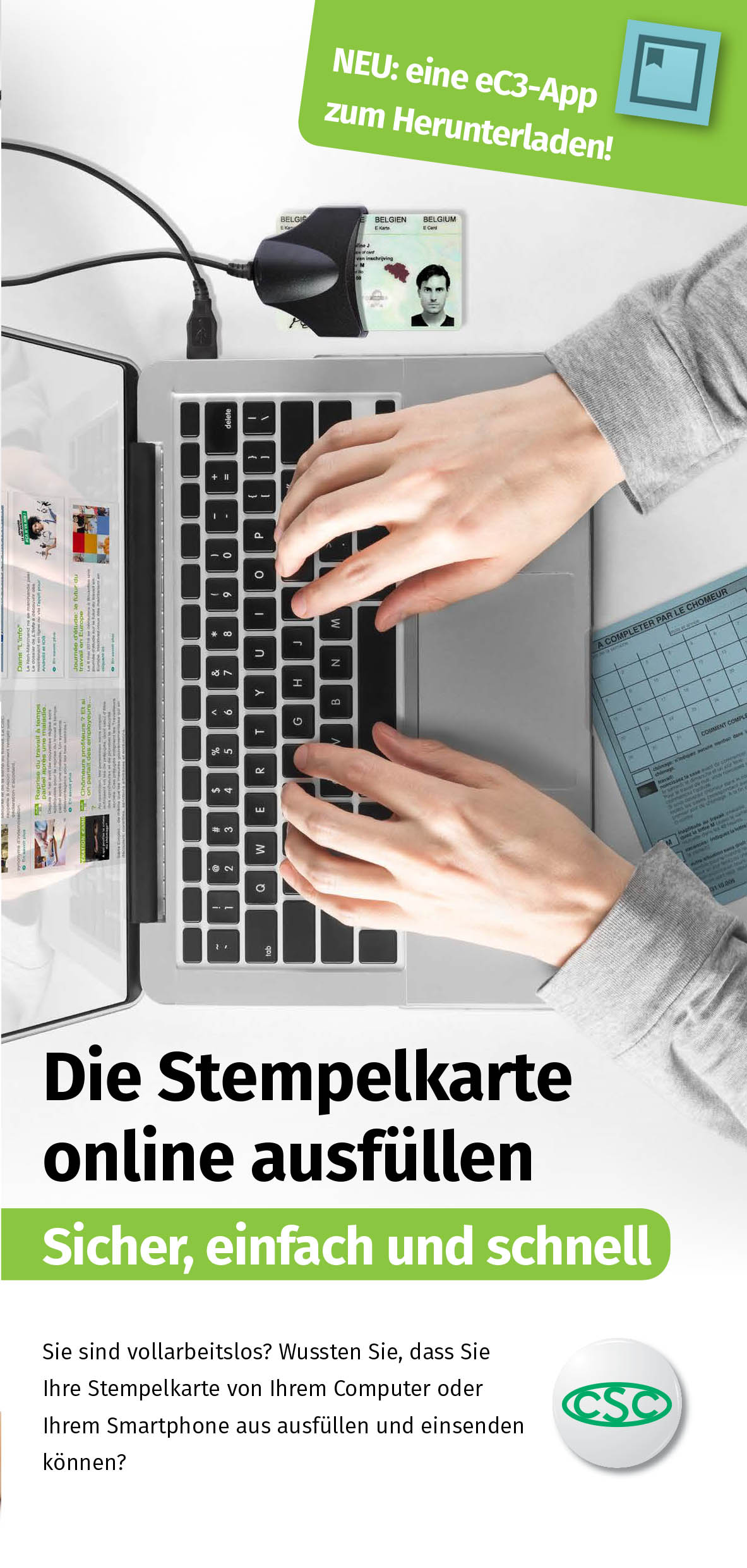 Online Stempeln Faltblatt Online Stempeln